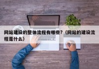 网站建设的整体流程有哪些?（网站的建设流程是什么）