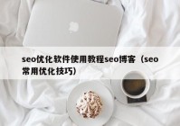 seo优化软件使用教程seo博客（seo常用优化技巧）