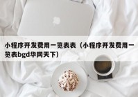 小程序开发费用一览表表（小程序开发费用一览表bgd华网天下）