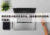 潍坊抖音小程序开发平台（潍坊最大的抖音网红是谁）