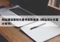 网站建设策划方案书有数据表（网站设计方案计划书）