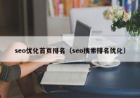 seo优化首页排名（seo搜索排名优化）